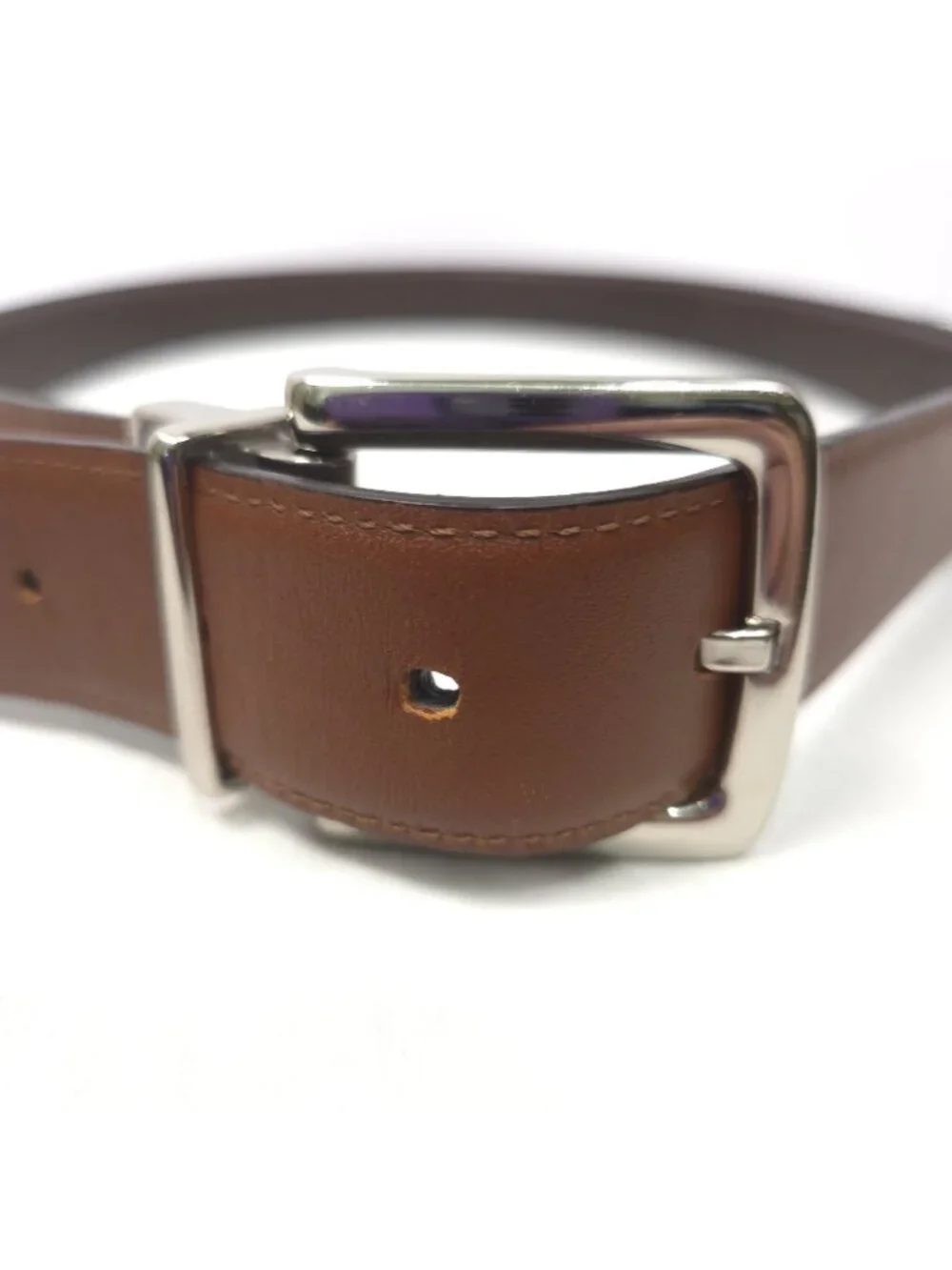 Cole Haan 32mm (1¼”) Men’s Reversible Feather Edge Leather Belt Black/Brown 38